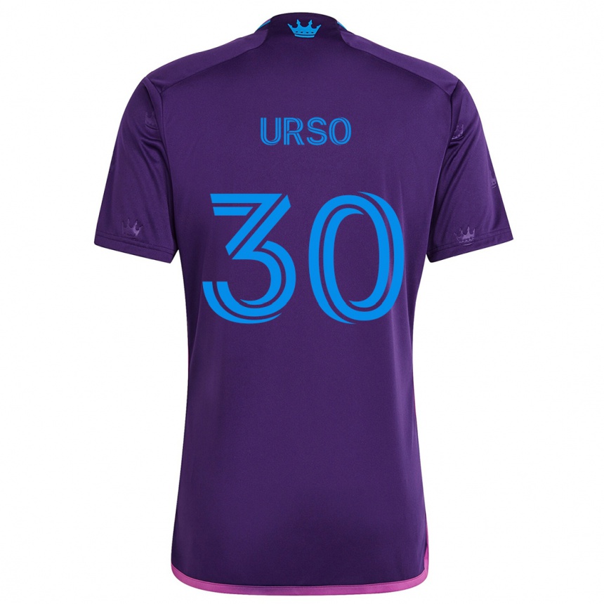 Niño Fútbol Camiseta Júnior Urso #30 Azul Morado 2ª Equipación 2024/25