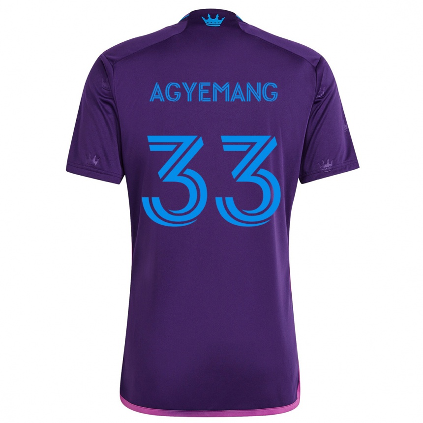 Niño Fútbol Camiseta Patrick Agyemang #33 Azul Morado 2ª Equipación 2024/25