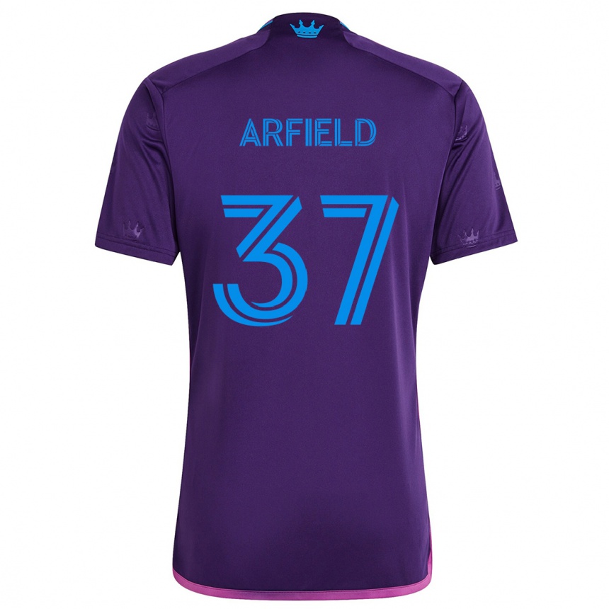 Niño Fútbol Camiseta Scott Arfield #37 Azul Morado 2ª Equipación 2024/25