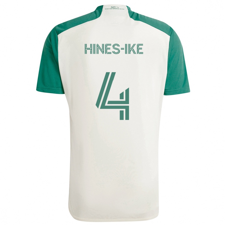 Niño Fútbol Camiseta Brendan Hines-Ike #4 Colores Tostados Verde 2ª Equipación 2024/25