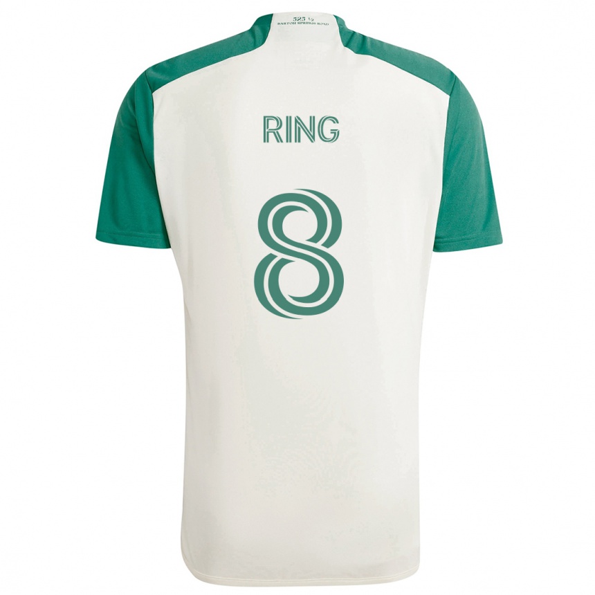 Niño Fútbol Camiseta Alexander Ring #8 Colores Tostados Verde 2ª Equipación 2024/25