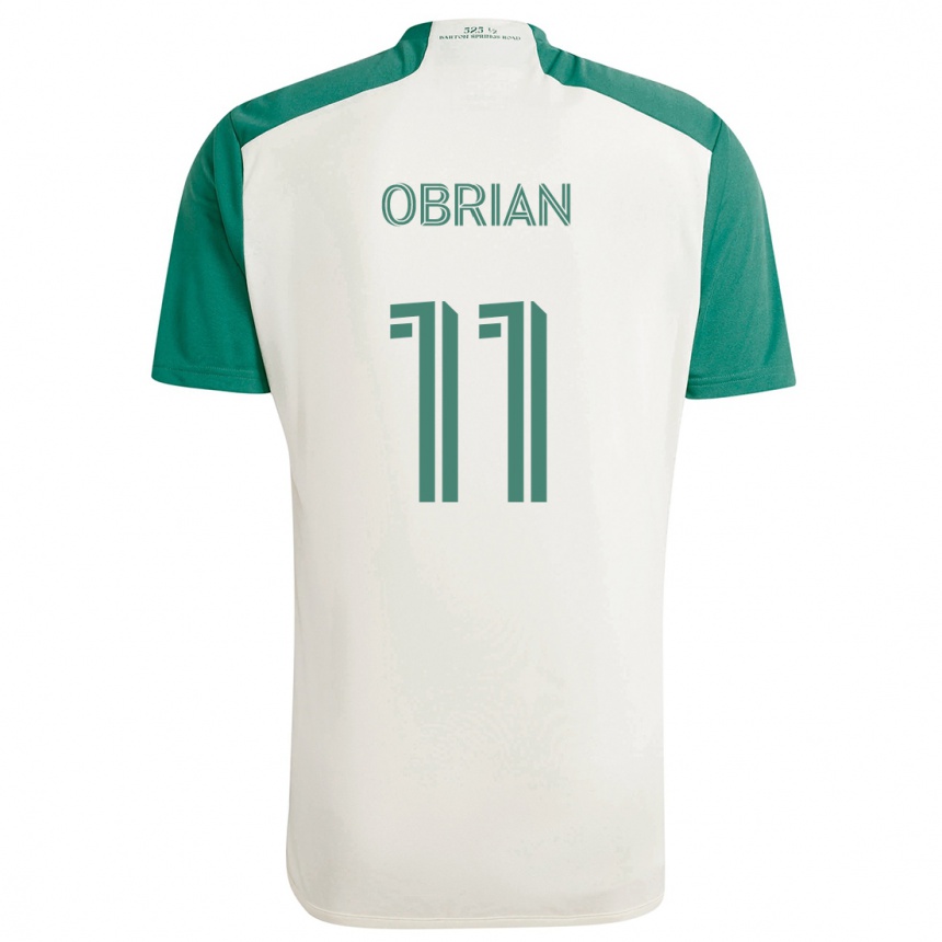 Niño Fútbol Camiseta Jáder Obrian #11 Colores Tostados Verde 2ª Equipación 2024/25