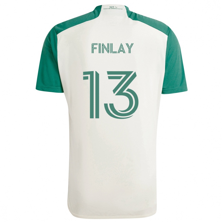 Niño Fútbol Camiseta Ethan Finlay #13 Colores Tostados Verde 2ª Equipación 2024/25