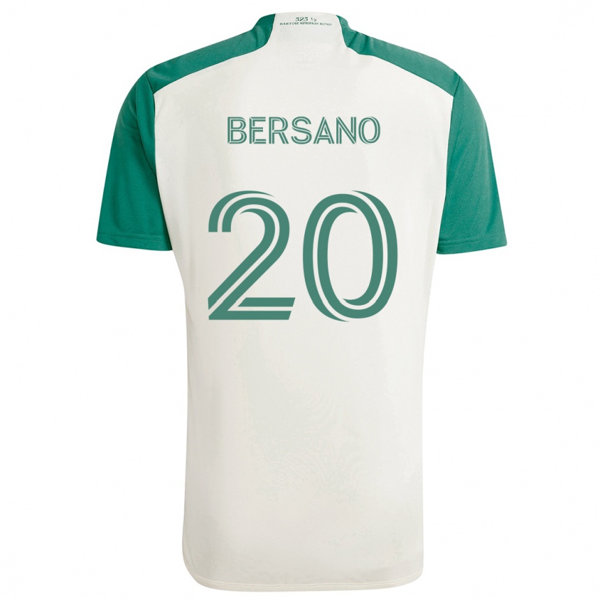 Niño Fútbol Camiseta Matt Bersano #20 Colores Tostados Verde 2ª Equipación 2024/25