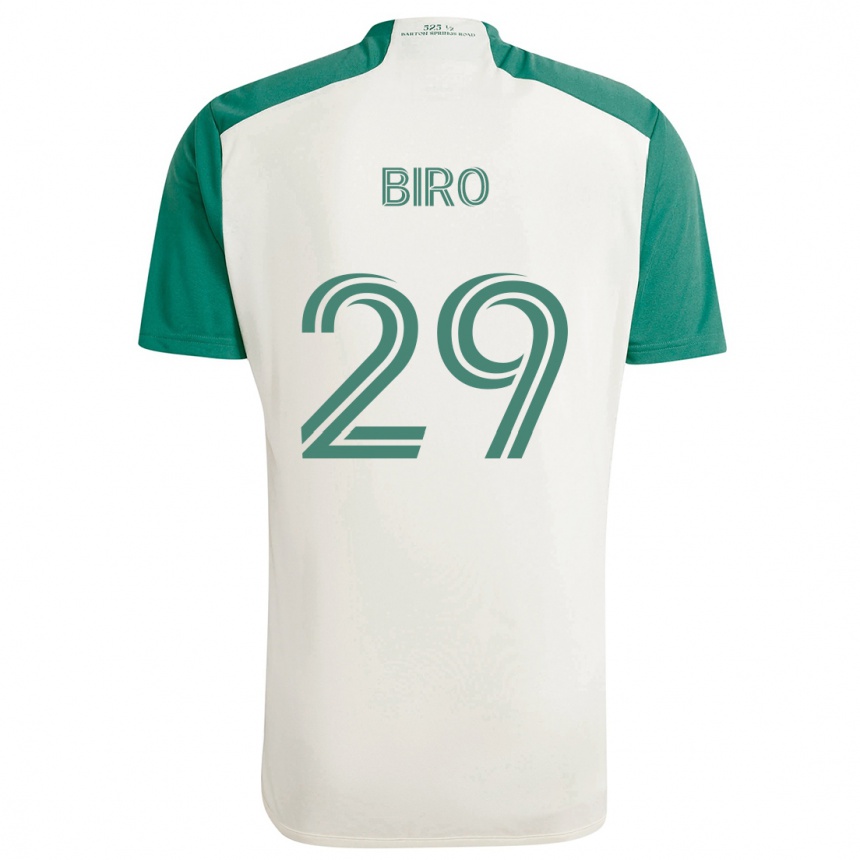 Niño Fútbol Camiseta Guilherme Biro #29 Colores Tostados Verde 2ª Equipación 2024/25