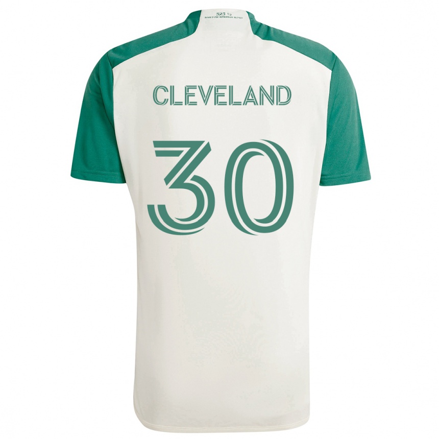 Niño Fútbol Camiseta Stefan Cleveland #30 Colores Tostados Verde 2ª Equipación 2024/25