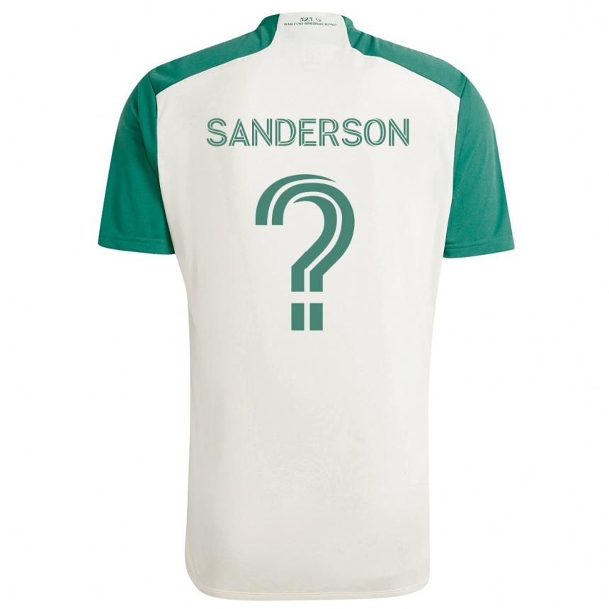 Niño Fútbol Camiseta Spencer Sanderson #0 Colores Tostados Verde 2ª Equipación 2024/25