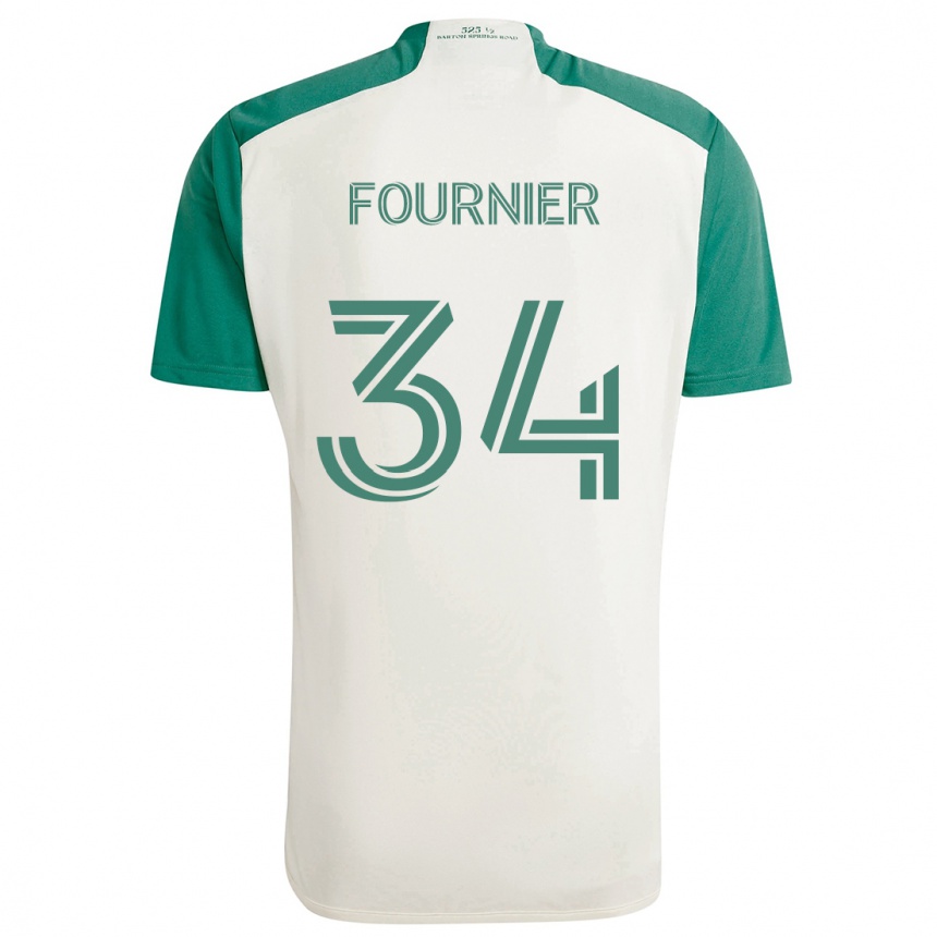 Niño Fútbol Camiseta Drake Fournier #34 Colores Tostados Verde 2ª Equipación 2024/25