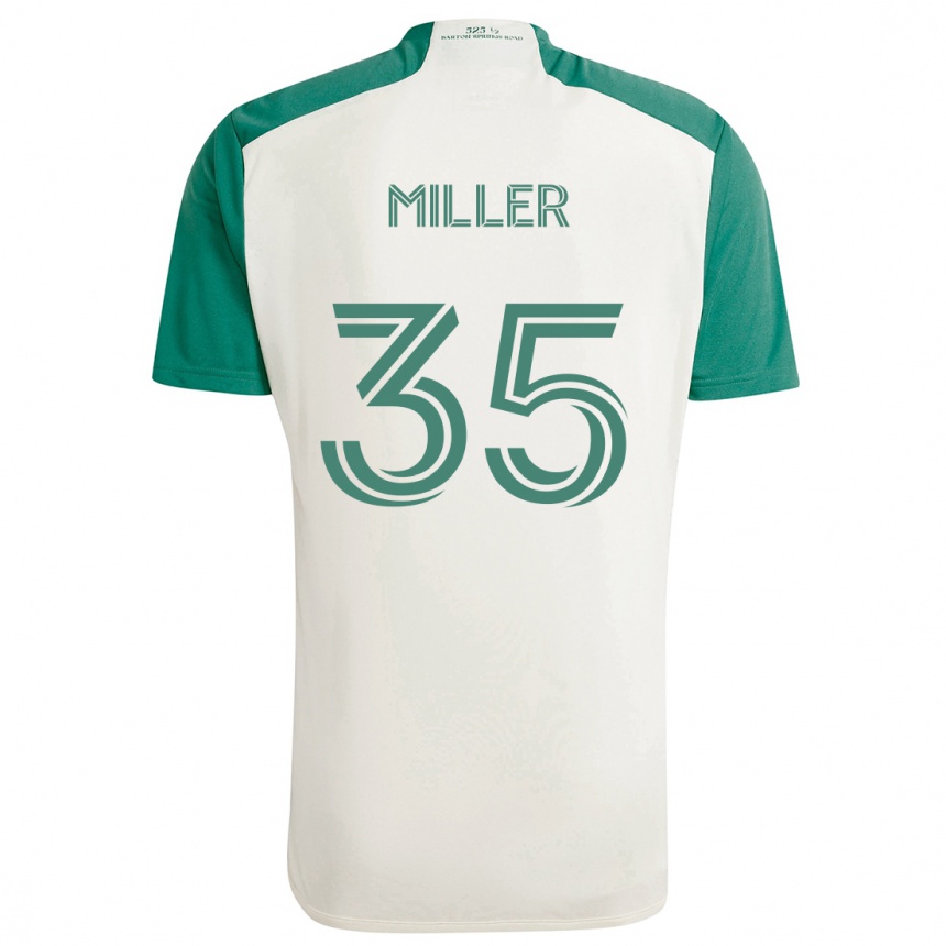 Niño Fútbol Camiseta Mason Miller #35 Colores Tostados Verde 2ª Equipación 2024/25