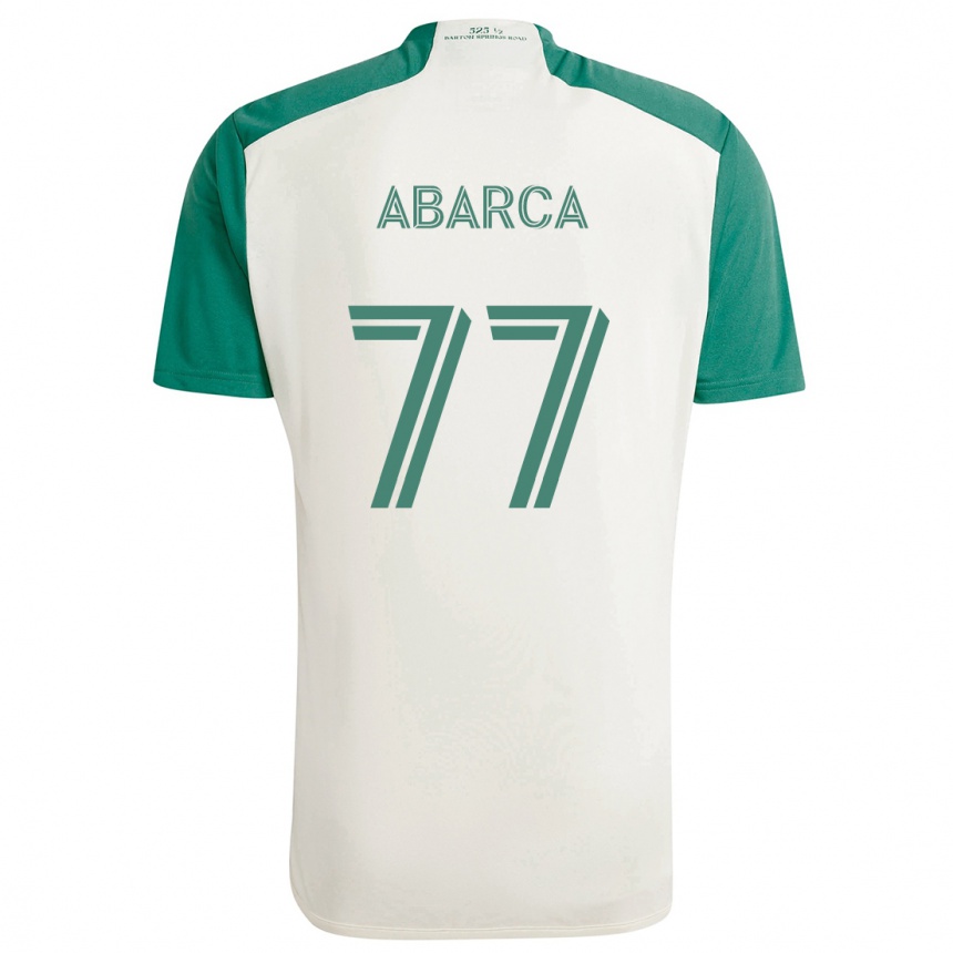 Niño Fútbol Camiseta Diego Abarca #77 Colores Tostados Verde 2ª Equipación 2024/25