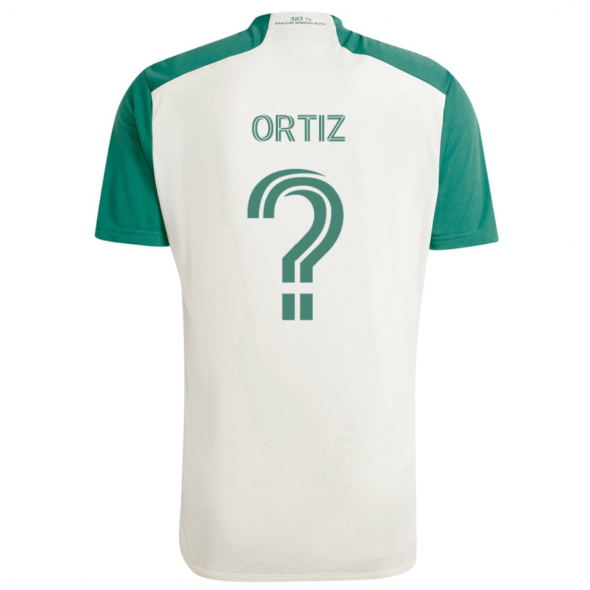 Niño Fútbol Camiseta Viggo Ortiz #0 Colores Tostados Verde 2ª Equipación 2024/25