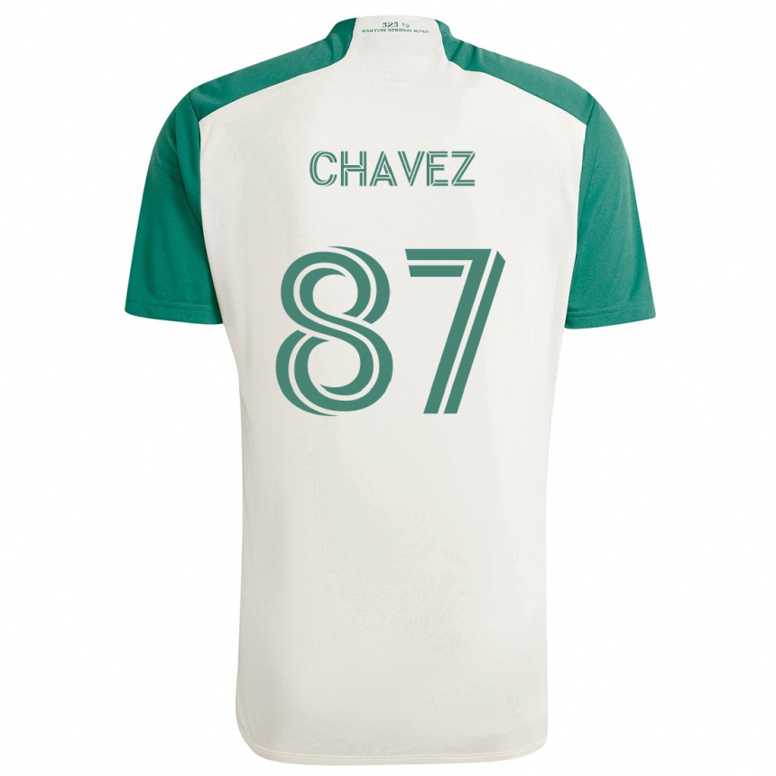 Niño Fútbol Camiseta Alfonso Ocampo-Chávez #87 Colores Tostados Verde 2ª Equipación 2024/25