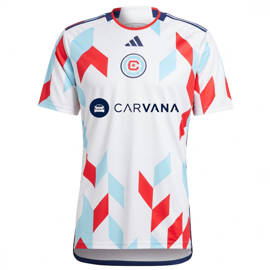 Niño Fútbol Camiseta Juan Miguel Calle #46 Blanco Rojo Azul 2ª Equipación 2024/25