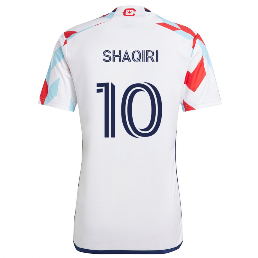 Niño Fútbol Camiseta Xherdan Shaqiri #10 Blanco Rojo Azul 2ª Equipación 2024/25