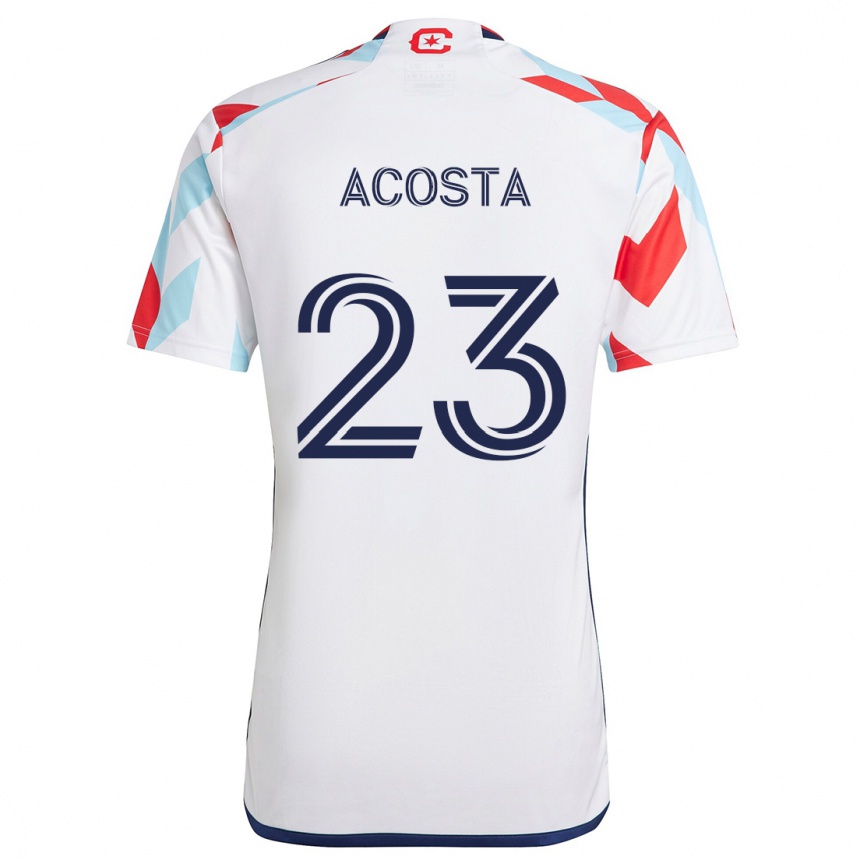 Niño Fútbol Camiseta Kellyn Acosta #23 Blanco Rojo Azul 2ª Equipación 2024/25