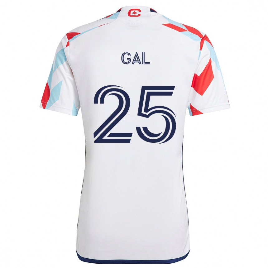 Niño Fútbol Camiseta Jeff Gal #25 Blanco Rojo Azul 2ª Equipación 2024/25