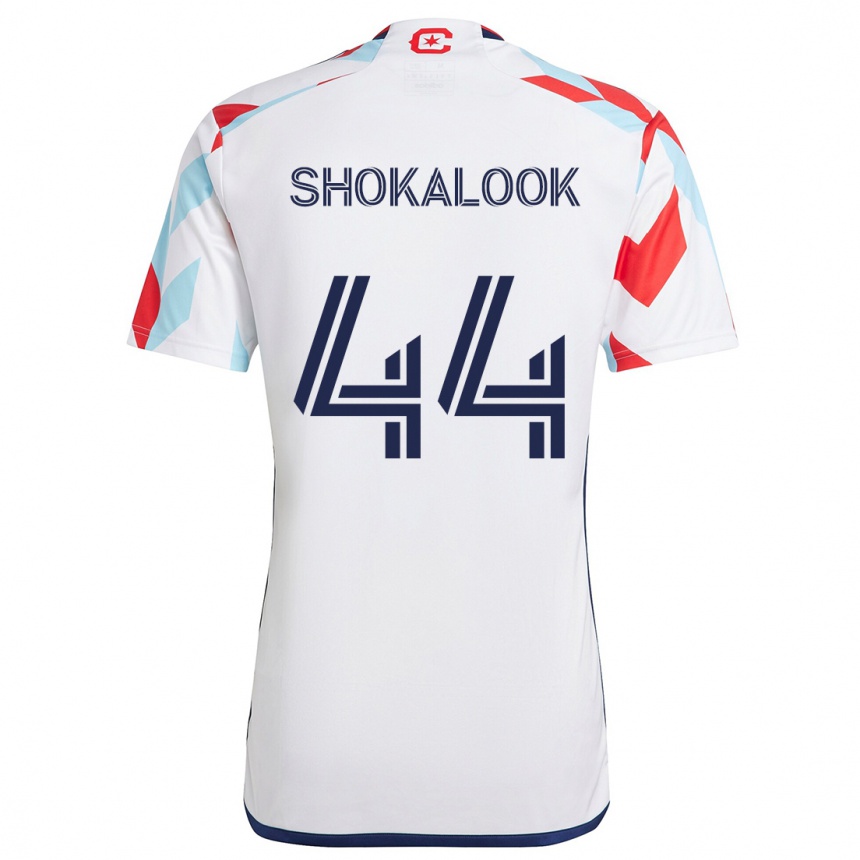 Niño Fútbol Camiseta Jason Shokalook #44 Blanco Rojo Azul 2ª Equipación 2024/25