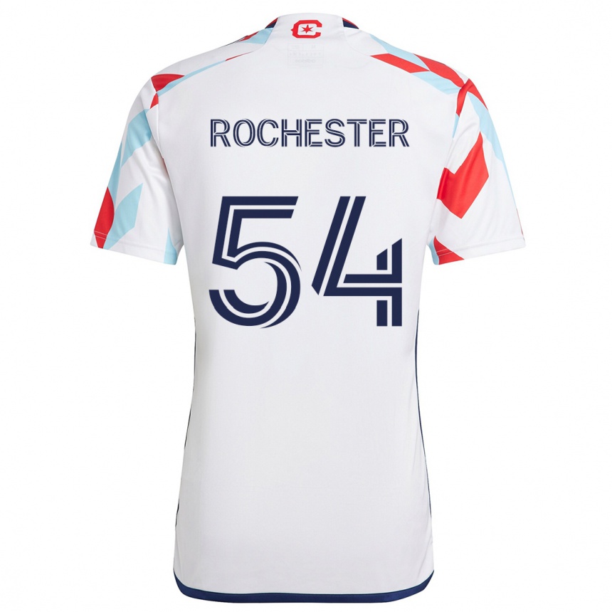 Niño Fútbol Camiseta Lamonth Rochester #54 Blanco Rojo Azul 2ª Equipación 2024/25