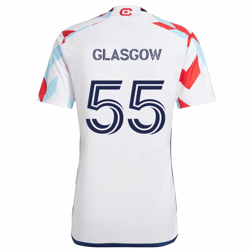 Niño Fútbol Camiseta Omari Glasgow #55 Blanco Rojo Azul 2ª Equipación 2024/25