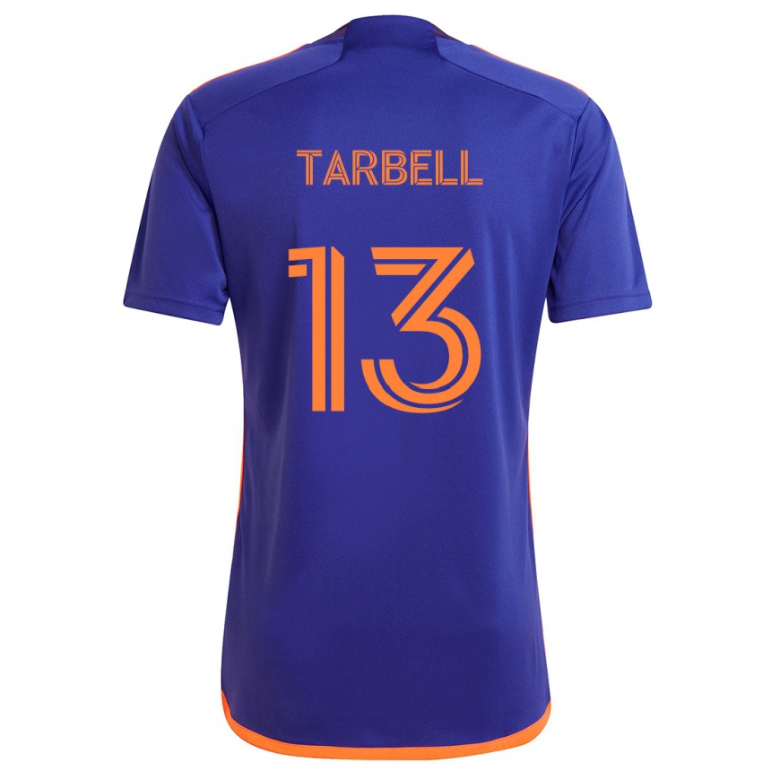 Niño Fútbol Camiseta Andrew Tarbell #13 Púrpura Naranja 2ª Equipación 2024/25