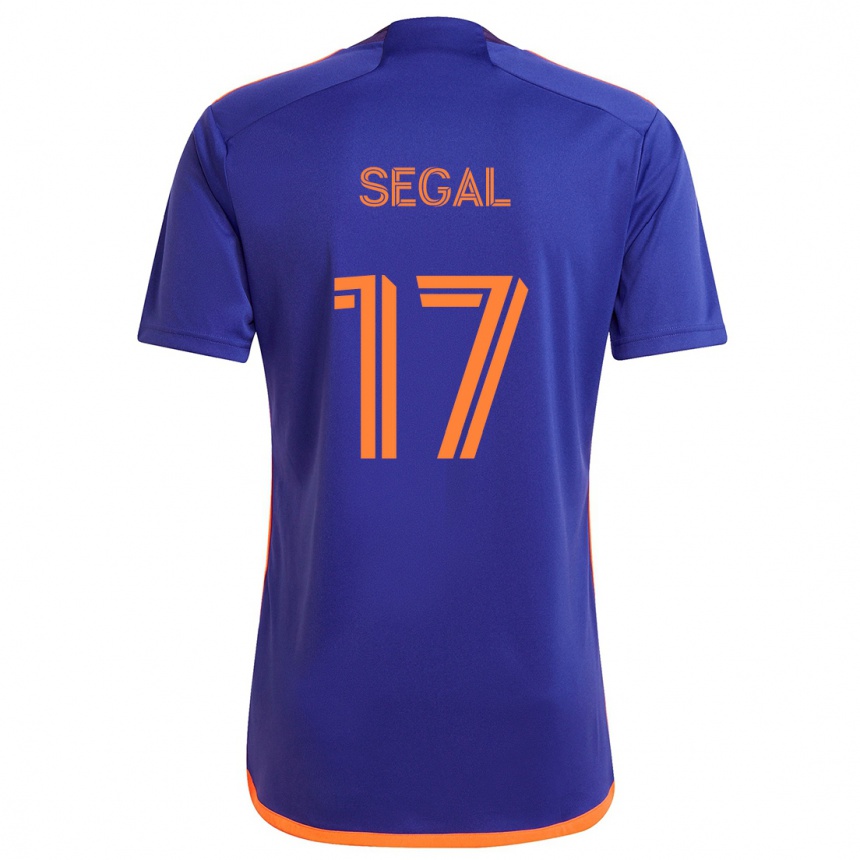 Niño Fútbol Camiseta Gabriel Segal #17 Púrpura Naranja 2ª Equipación 2024/25