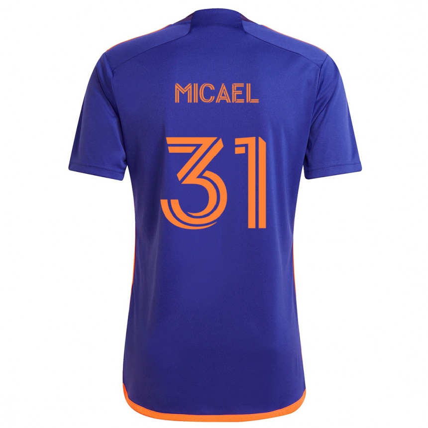 Niño Fútbol Camiseta Micael #31 Púrpura Naranja 2ª Equipación 2024/25