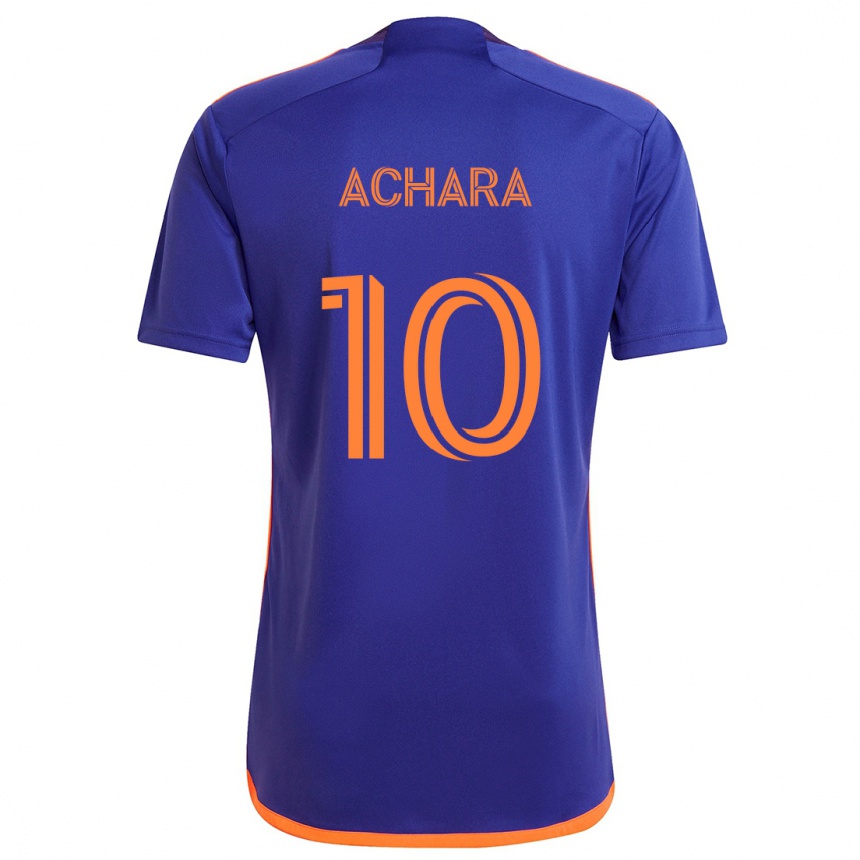 Niño Fútbol Camiseta Ifunanyachi Achara #10 Púrpura Naranja 2ª Equipación 2024/25