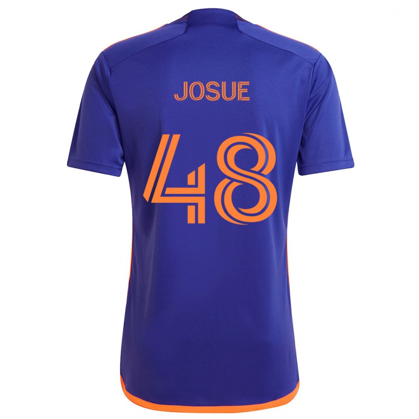 Niño Fútbol Camiseta Josué #48 Púrpura Naranja 2ª Equipación 2024/25