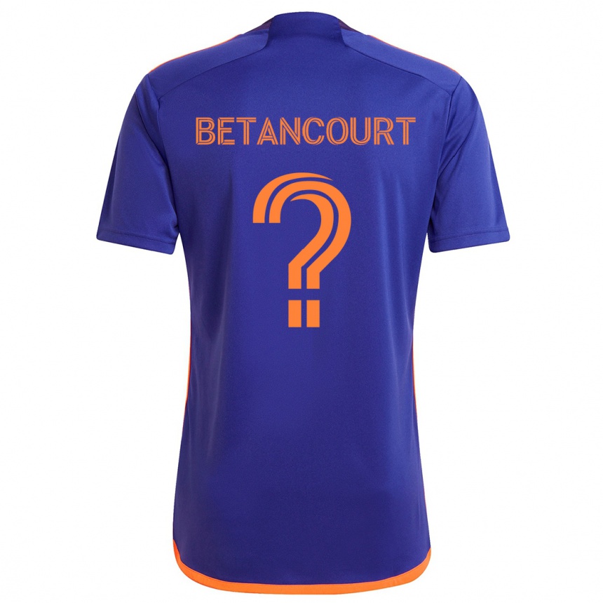 Niño Fútbol Camiseta Noah Betancourt #0 Púrpura Naranja 2ª Equipación 2024/25