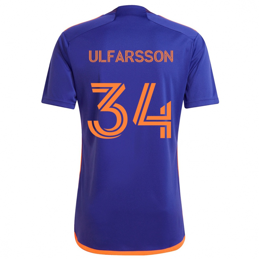 Niño Fútbol Camiseta Thor Úlfarsson #34 Púrpura Naranja 2ª Equipación 2024/25