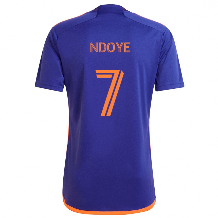 Niño Fútbol Camiseta Papa Ndoye #7 Púrpura Naranja 2ª Equipación 2024/25