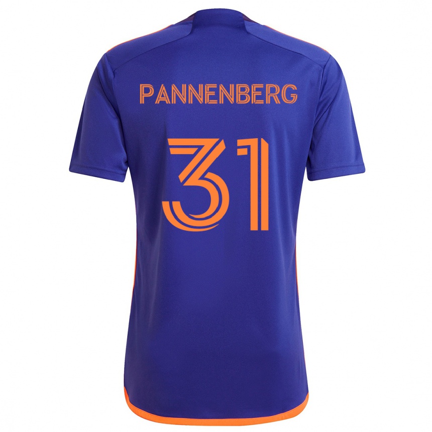 Niño Fútbol Camiseta Andrew Pannenberg #31 Púrpura Naranja 2ª Equipación 2024/25