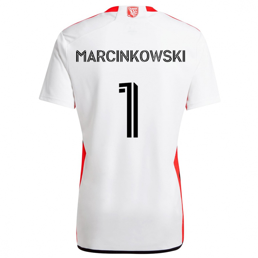 Niño Fútbol Camiseta Jt Marcinkowski #1 Blanco Rojo 2ª Equipación 2024/25