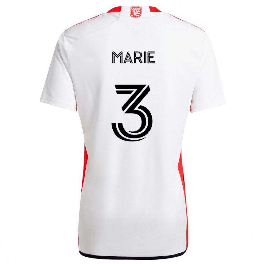 Niño Fútbol Camiseta Paul Marie #3 Blanco Rojo 2ª Equipación 2024/25