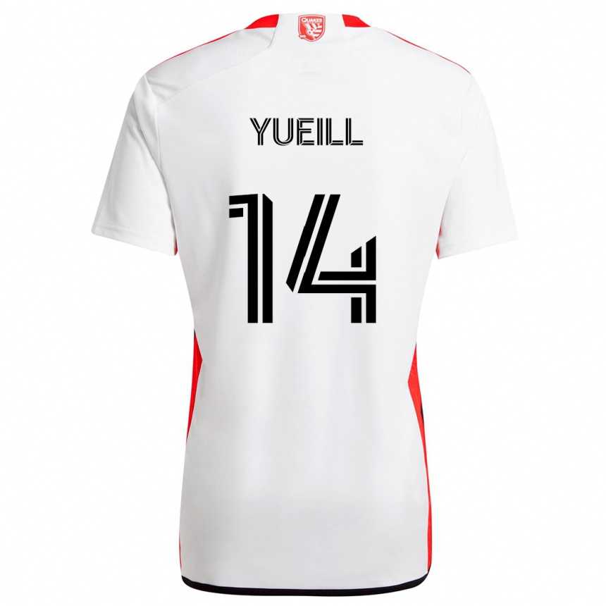 Niño Fútbol Camiseta Jackson Yueill #14 Blanco Rojo 2ª Equipación 2024/25