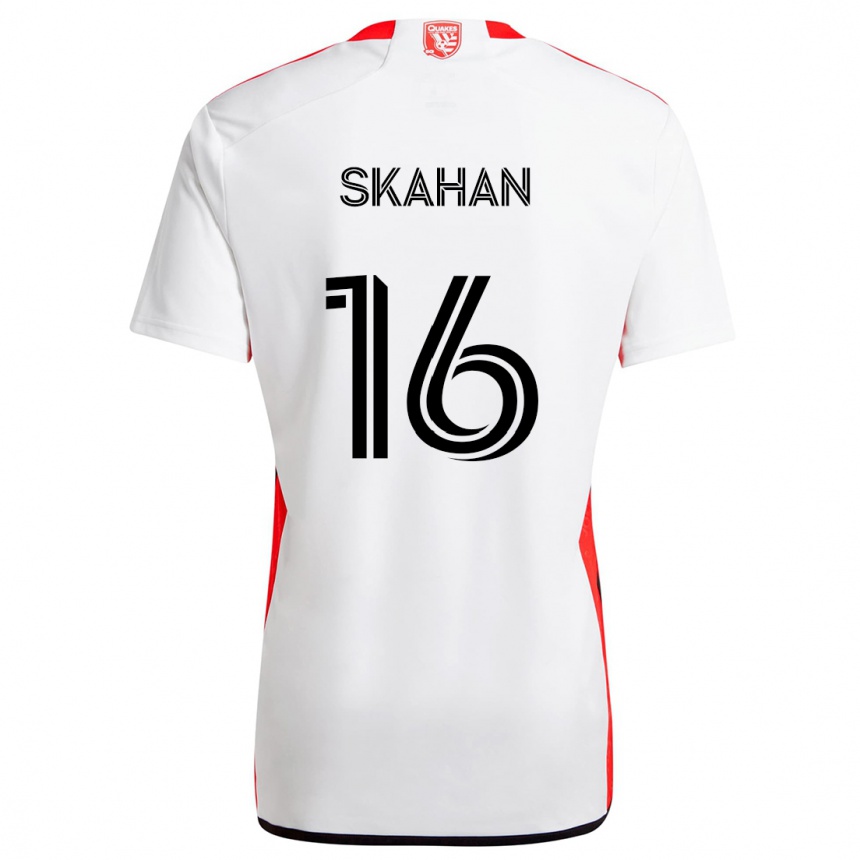 Niño Fútbol Camiseta Jack Skahan #16 Blanco Rojo 2ª Equipación 2024/25