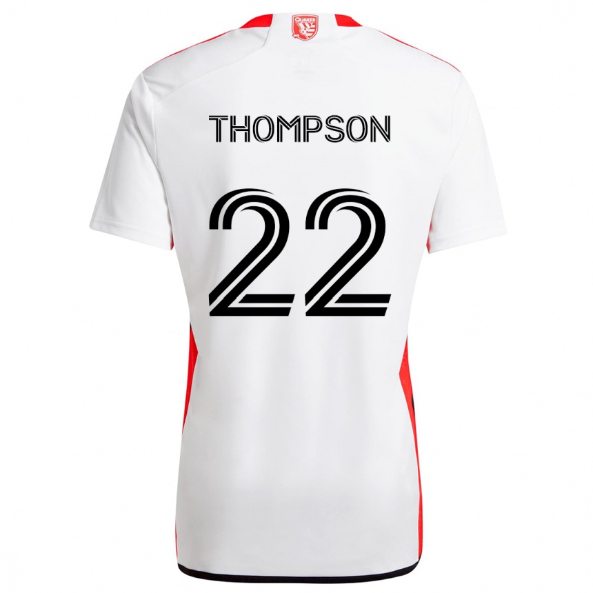 Niño Fútbol Camiseta Tommy Thompson #22 Blanco Rojo 2ª Equipación 2024/25