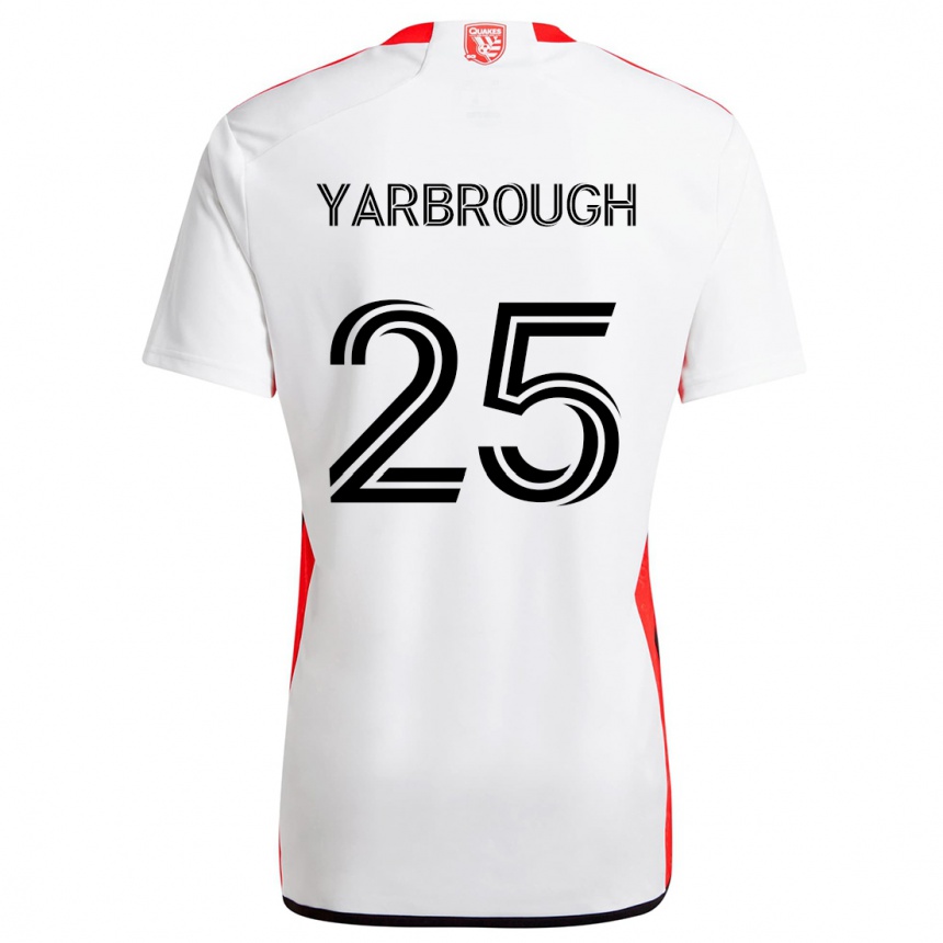 Niño Fútbol Camiseta William Yarbrough #25 Blanco Rojo 2ª Equipación 2024/25