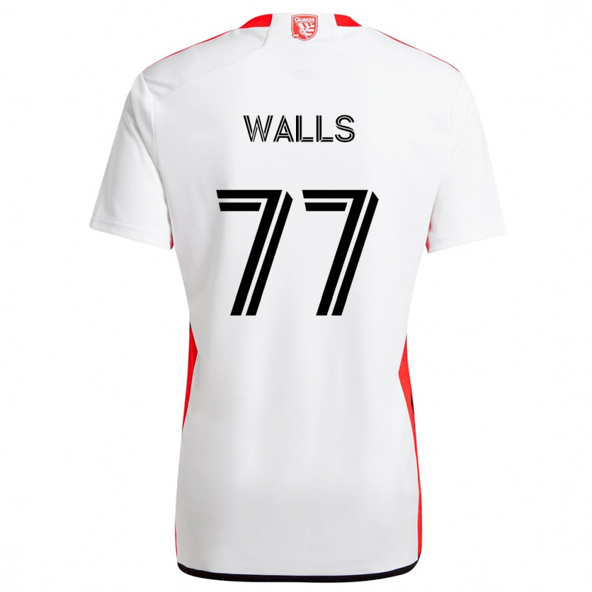 Niño Fútbol Camiseta Casey Walls #77 Blanco Rojo 2ª Equipación 2024/25