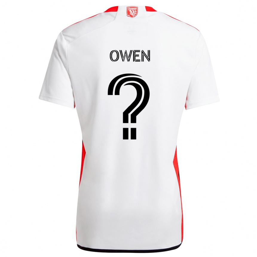 Niño Fútbol Camiseta Connor Owen #0 Blanco Rojo 2ª Equipación 2024/25