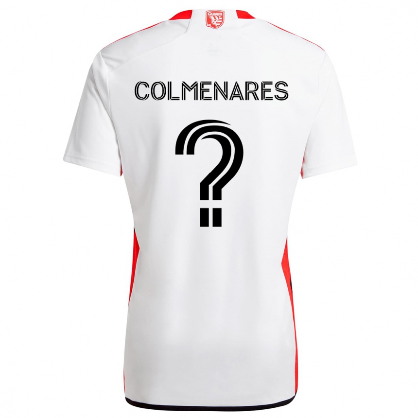 Niño Fútbol Camiseta Mateo Colmenares #0 Blanco Rojo 2ª Equipación 2024/25