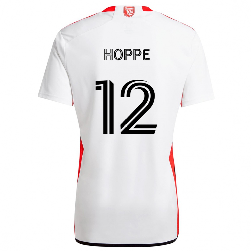 Niño Fútbol Camiseta Matthew Hoppe #12 Blanco Rojo 2ª Equipación 2024/25