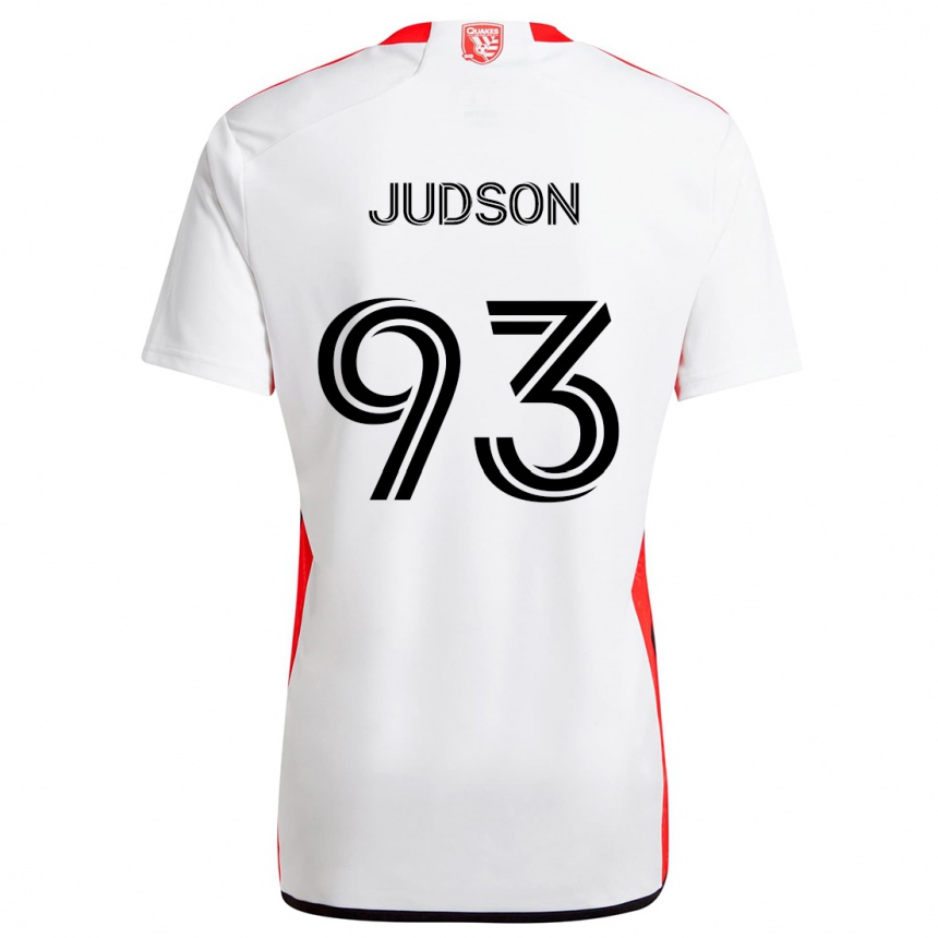 Niño Fútbol Camiseta Judson #93 Blanco Rojo 2ª Equipación 2024/25