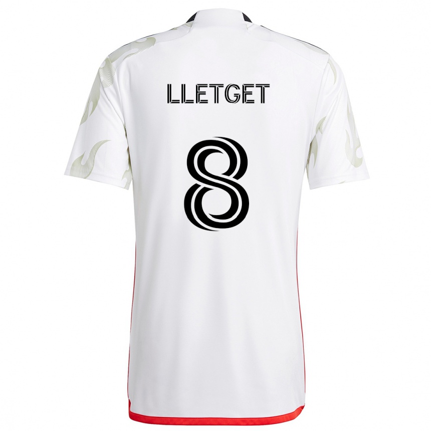 Niño Fútbol Camiseta Sebastian Lletget #8 Blanco Rojo Negro 2ª Equipación 2024/25