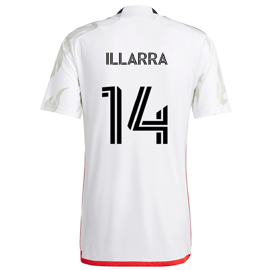 Niño Fútbol Camiseta Asier Illarramendi #14 Blanco Rojo Negro 2ª Equipación 2024/25