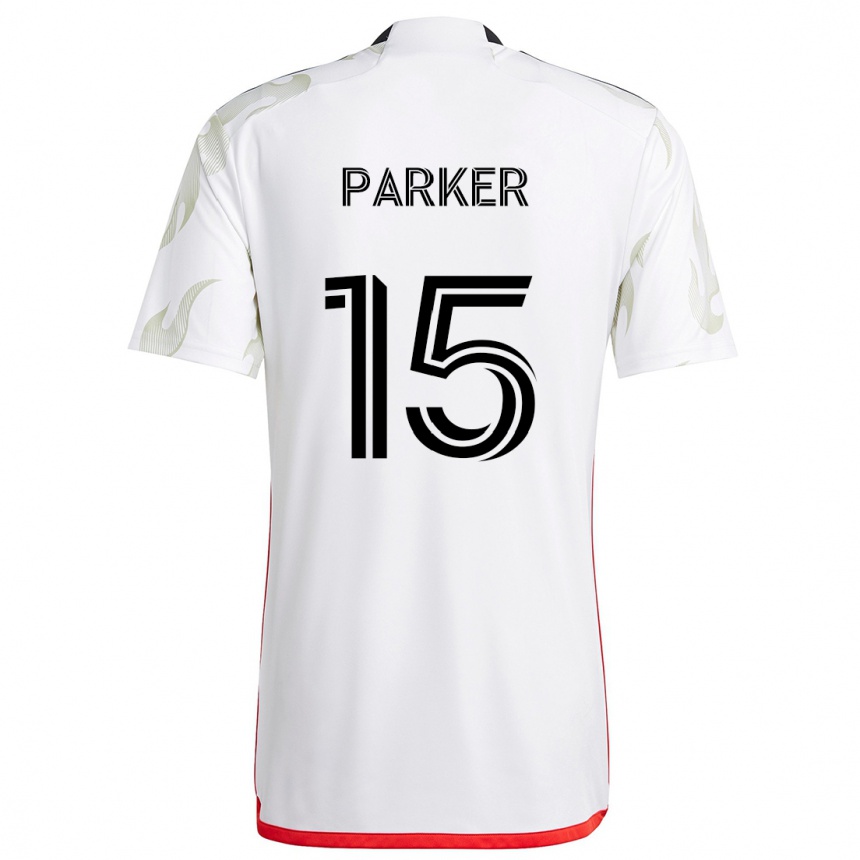 Niño Fútbol Camiseta Isaiah Parker #15 Blanco Rojo Negro 2ª Equipación 2024/25