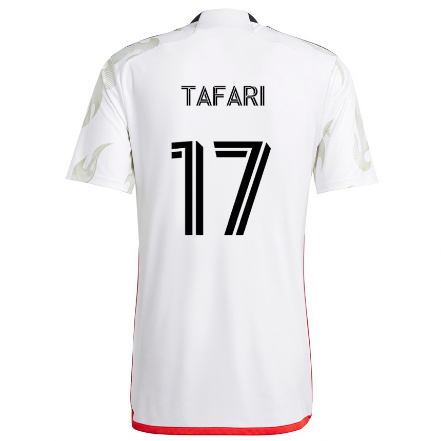 Niño Fútbol Camiseta Nkosi Tafari #17 Blanco Rojo Negro 2ª Equipación 2024/25