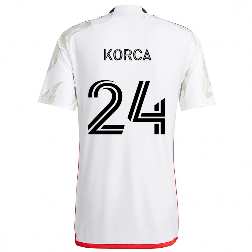 Niño Fútbol Camiseta Amet Korca #24 Blanco Rojo Negro 2ª Equipación 2024/25