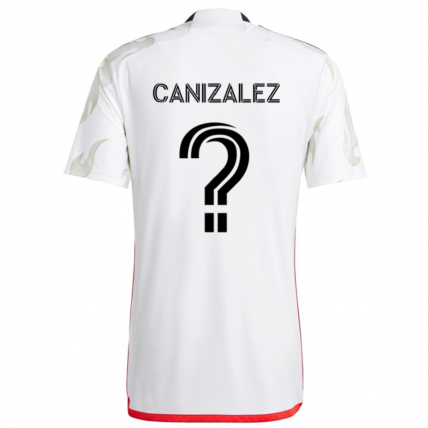 Niño Fútbol Camiseta Henry Canizalez #0 Blanco Rojo Negro 2ª Equipación 2024/25