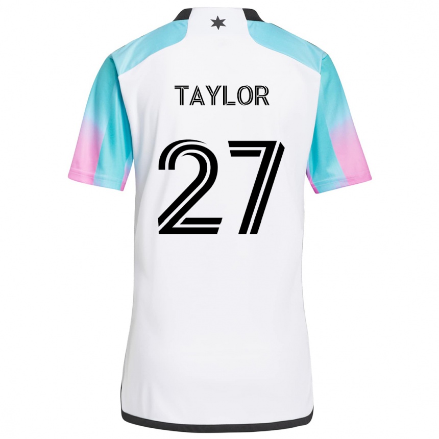 Niño Fútbol Camiseta D.j. Taylor #27 Blanco Azul Negro 2ª Equipación 2024/25